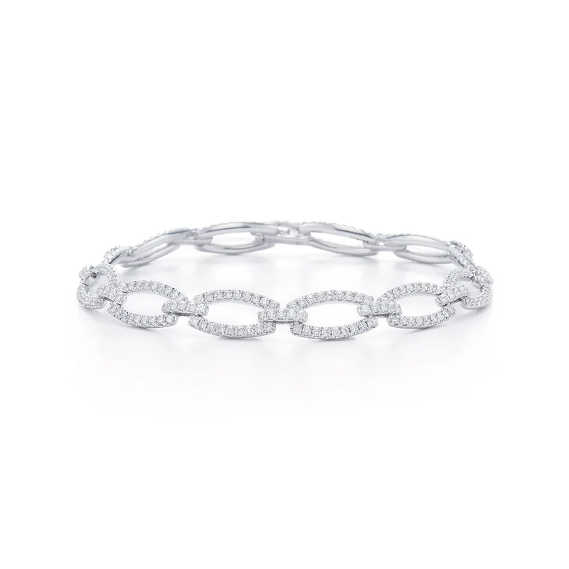 RunningBracelets-Madison Avenue Link Bracelet with Diamonds