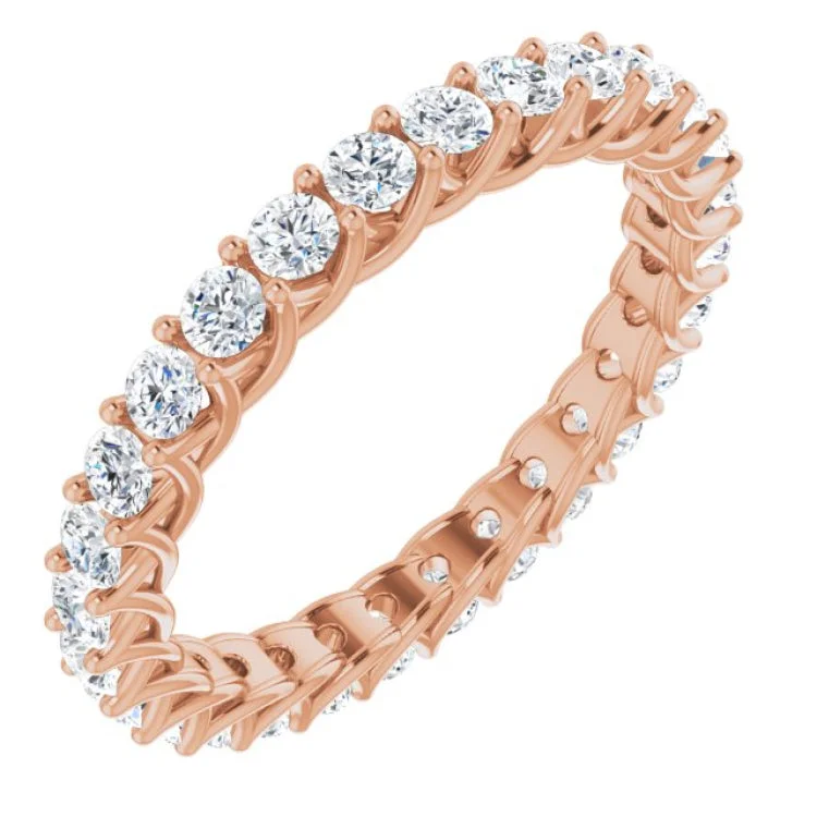 CatRings-14K Rose 1 3/8 CTW Diamond Eternity Band