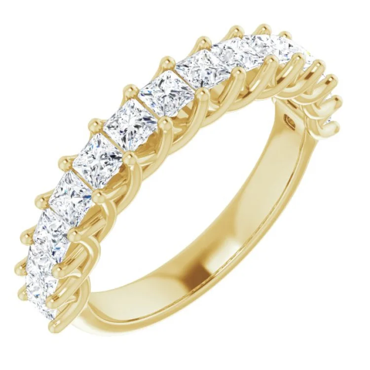 VintageRings-14K Yellow 1 1/3 CTW Natural Diamond Anniversary Band