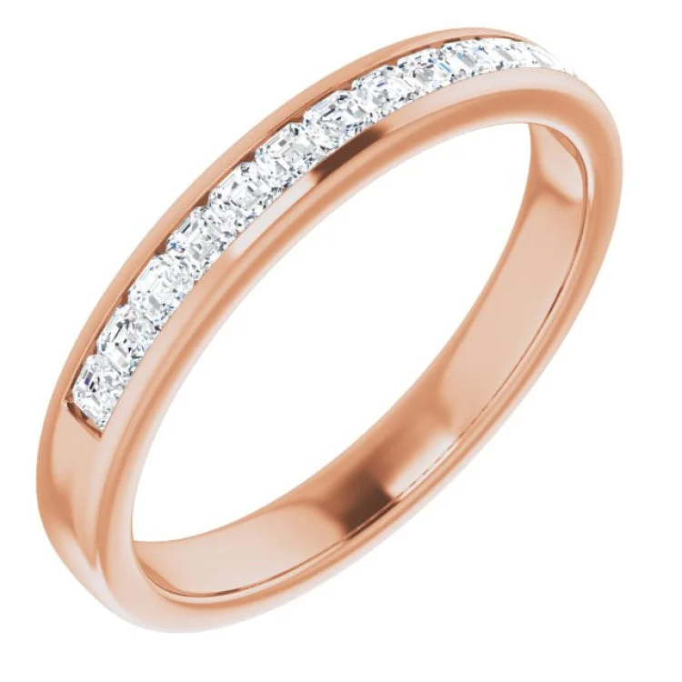 PetRings-14K Rose 5/8 CTW Natural Diamond Band