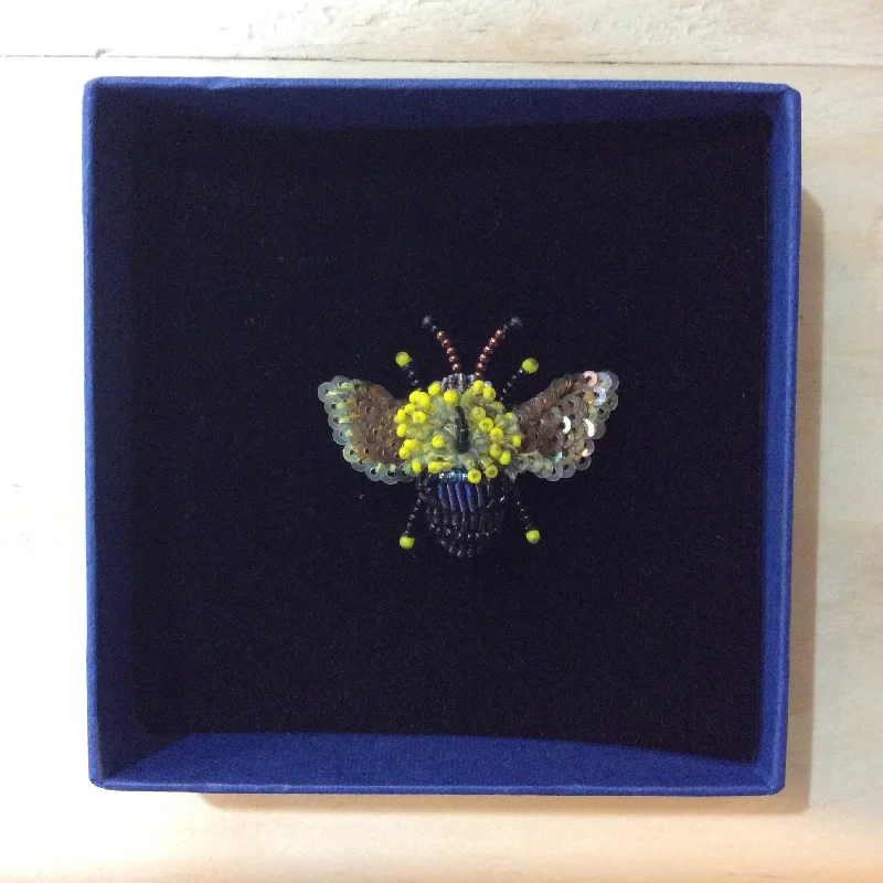 Brooch with enamel-Carpenter Bee Brooch