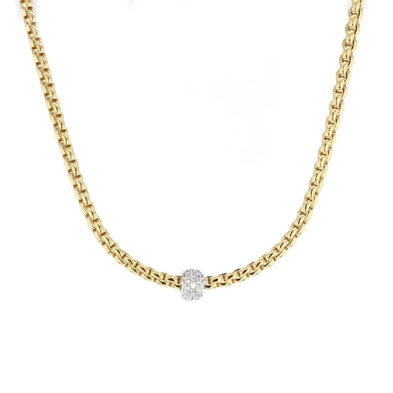 Large Pendant Necklaces for Women-0.19 ctw Diamond Rope Necklace