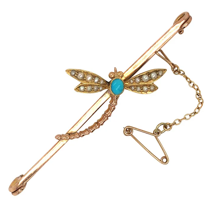 Sapphire and diamond brooch-Dragonfly Brooch